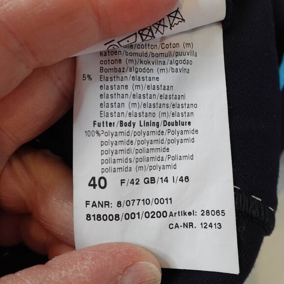 Basler Womens Blazer 40 US 10 Blue Schoolgirl Academia Preppy Old Money Knit - Picture 8 of 14